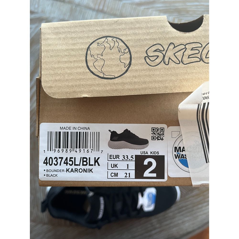 NEW Skechers Boys Bounder Karonik Athletic Sneaker Washable Black size 2 - Picture 5 of 8